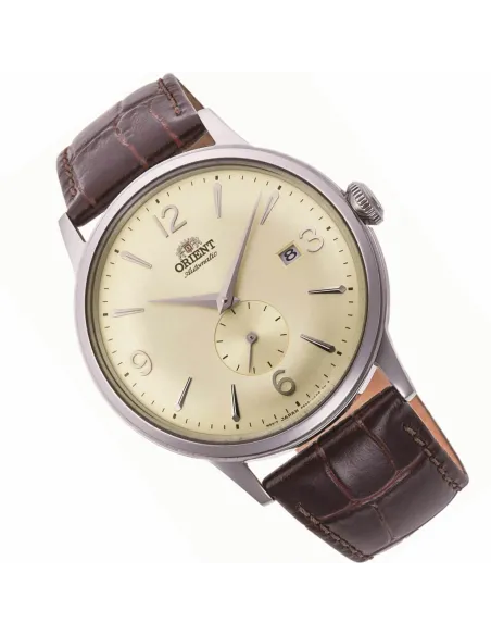 Reloj hombre automático Orient Bambino RA-AP0003S beige correa cuero