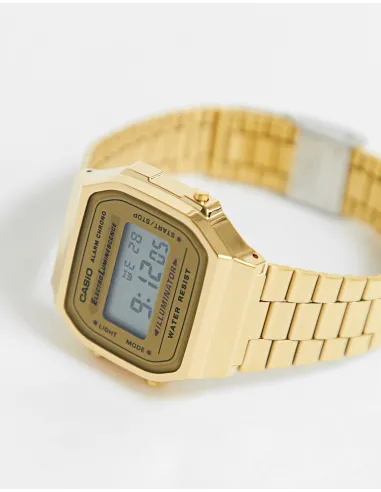 Reloj casio collection a168wg-9ef retro cronografo - luminiscente -acero inoxidable