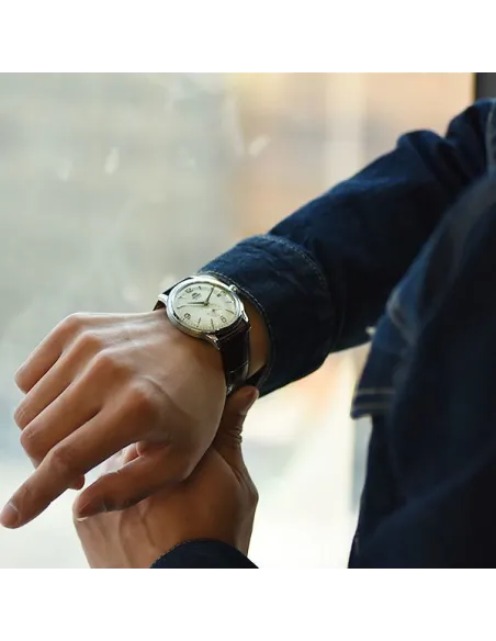 Reloj hombre automático Orient Bambino RA-AP0003S beige correa cuero