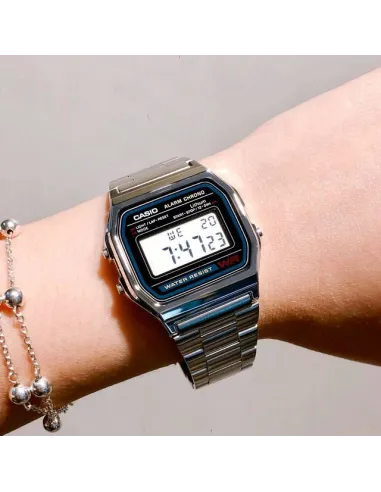 Reloj casio collection digital clásico retro A158WA-1Q cronografo multifuncional
