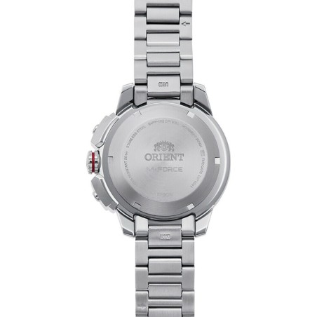 reloj de buceo automático hombre Orient M-Force RA-AC0N01B dial negro 45mm correa acero 200m water resist Cristal Zafiro