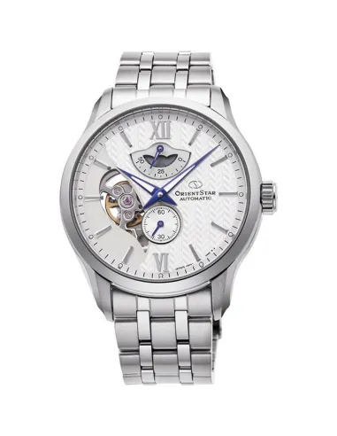 reloj automático hombre Orient Star RE-AV0B01S dial blanco 41mm 50h Reserva de Marcha Cristal de Zafiro