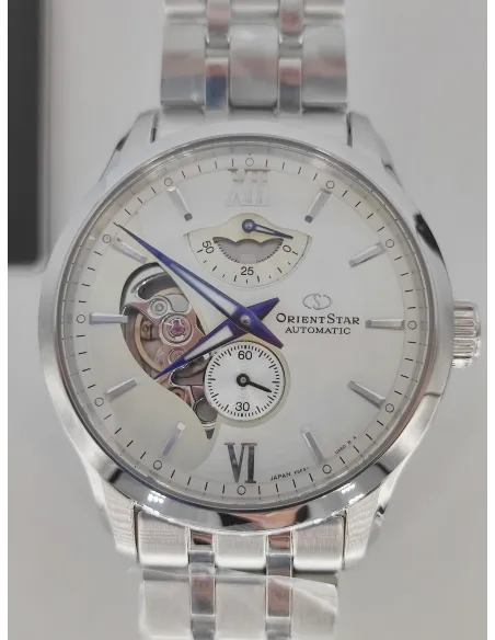 reloj automático hombre Orient Star RE-AV0B01S dial blanco 41mm 50h Reserva de Marcha Cristal de Zafiro