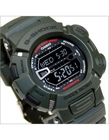 Reloj hombre Casio G-Shock "the Mudman" G-9000-3V resistente a golpes luz led 200m water resist correa resina
