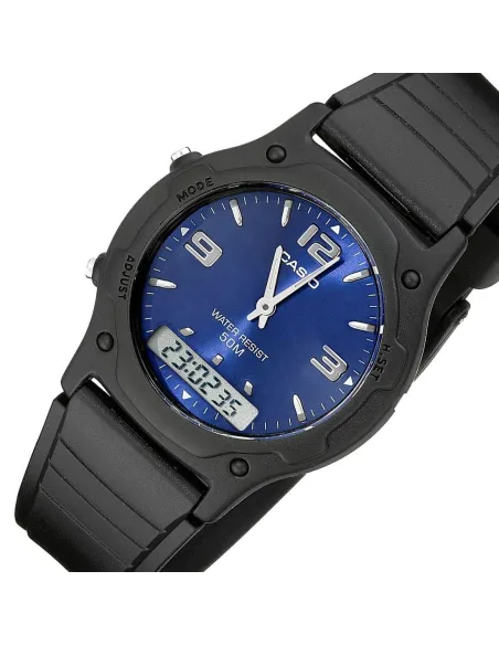 copy of Reloj clásico hombre analógico digital Casio AW-49H-1B correa resina 50m water resist