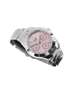 reloj mujer clásico Casio LTP-2069D-4A dial rosa correa acero 50m water resist 2