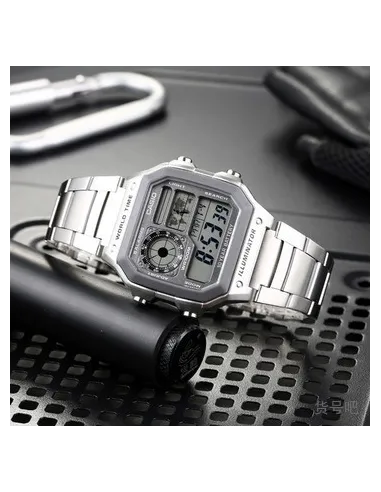 Reloj hombre CASIO AE-1200WHD-7A 43mm Caja Acero Inoxidable World Time Hora Mundial