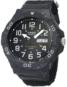 reloj deportivo hombre outdoor Casio MRW-210HB-1AV corea cuero y tela 100m water resist