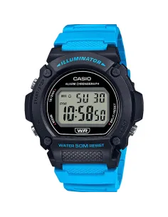 Reloj deportivo hombre Casio W219h-2A2 Luz LED Cronómetro alarma 50m Water Resist