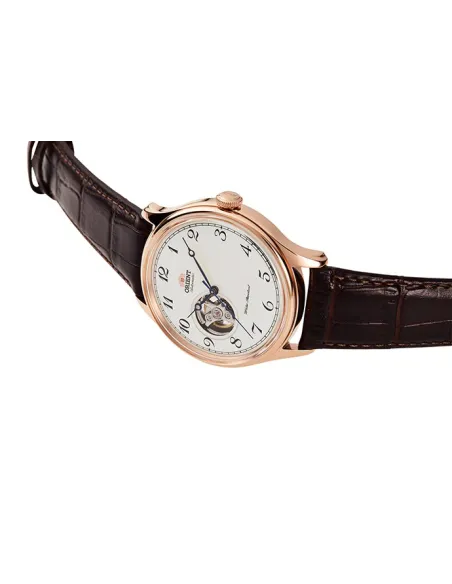 reloj automático hombre Orient Envoy RA-AG0012S v2 dial plateado 43mm correa cuero