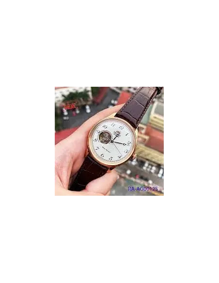 reloj automático hombre Orient Envoy RA-AG0012S v2 dial plateado 43mm correa cuero