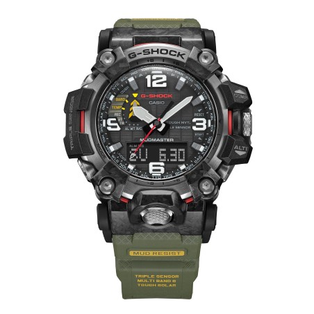 reloj radiocontrol hombre CASIO SOLAR G-SHOCK MUDMASTER GWG-2000-1A5 MULTIBAND 6 Carbon Core Guard  Brújula Altímetro Barómetro