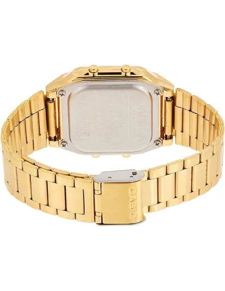 reloj unisex retro Casio DB-360G-9A dorado TELEMEMO 30 Banco de datos Luz LED Hora Dual Resistente al agua 50m