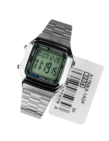 reloj Casio clásico A178WA-1 plateado