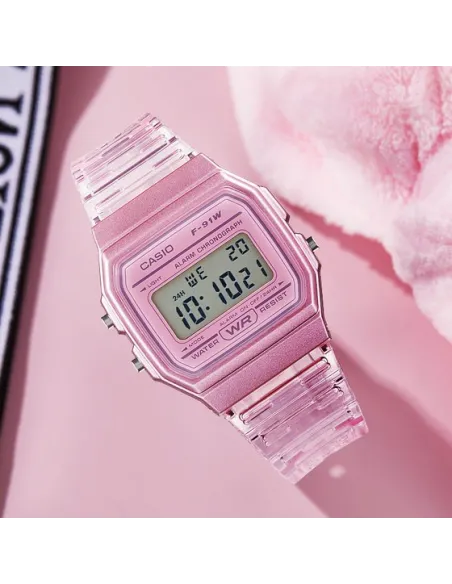 copy of Reloj Clásico Casio F91WS-2 Azul corra resina 7 años batería alarma cronómetro