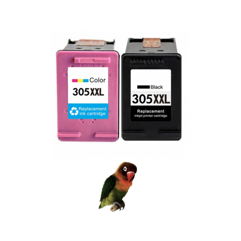 pack 2 Cartuchos compatibles HP 305XL DeskJet 2700, 2730, 4100, 4134 HP ENVY 6020, 6022, 6030, 6032, 6420, 6422, 6430, 6432 18ml