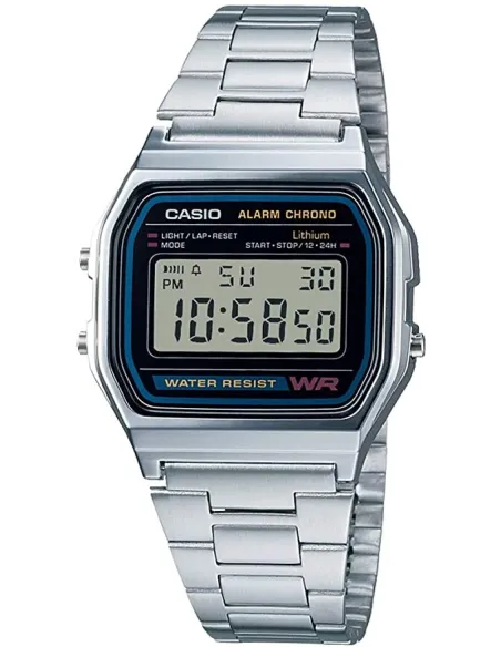 Reloj casio collection digital clásico retro A158WA-1Q cronografo multifuncional