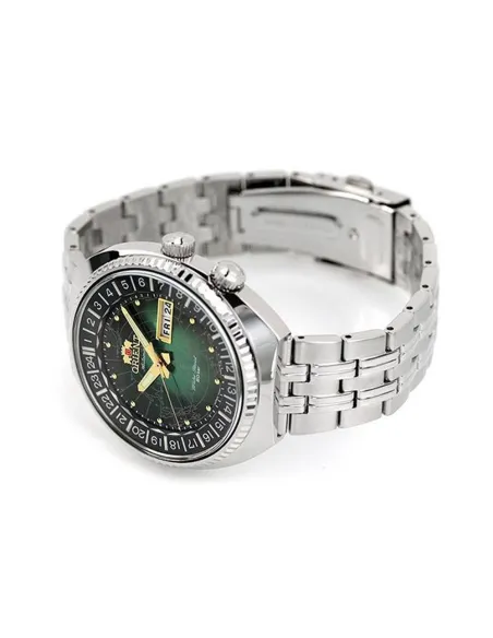 Reloj automático Orient Revival World Map Automatic RA-AA0E02E dial verde 43.5mm correa acero 200m water resist RA-AA0E02E19