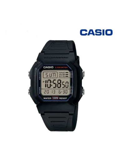 copy of Reloj digital hombre Casio W800H-1B 10 años batería correa goma luz led