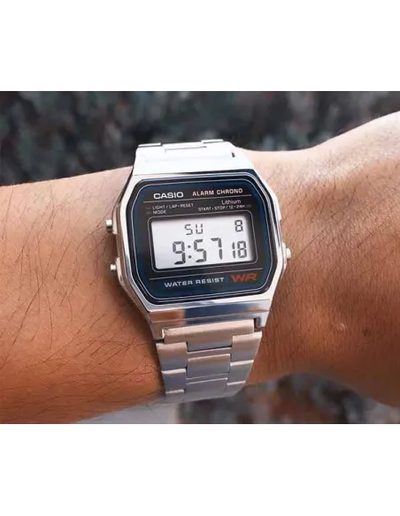 Reloj casio collection digital clásico retro A158WA-1Q cronografo multifuncional