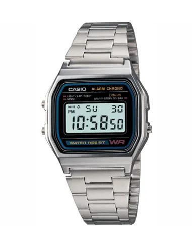 Reloj casio collection digital clásico retro A158WA-1Q cronografo multifuncional