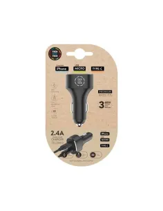 Cargador Doble de Coche USB-A Alto Rendimiento TechOneTech