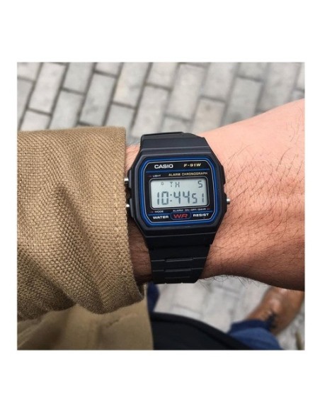 Reloj digital  Casio f91w retro - alarma (Original)