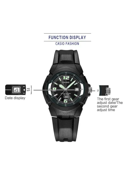 Reloj deportivo clásico hombre Casio MW-600F-1A dial negro correa resina 10 años batería