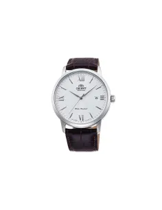 Reloj automático hombre Orient Contemporary RA-AC0F12S dial plata 41.6mm Cristal de zafiro correa de cuero 50m