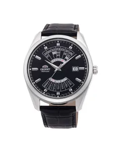 Reloj automático hombre Orient Multi Year Calendar RA-BA0006B dial negro 43.5mm correa de cuero (admite cuerda manual) 50m
