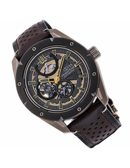 Reloj automático hombre Orient Star Avant-garde Skeleton RE-AV0A04B dial negro 42.6mm Cristal de Zafiro anti-reflejos