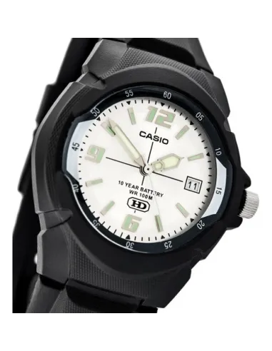 Reloj deportivo clásico hombre Casio MW-600F-1A dial negro correa resina 10 años batería