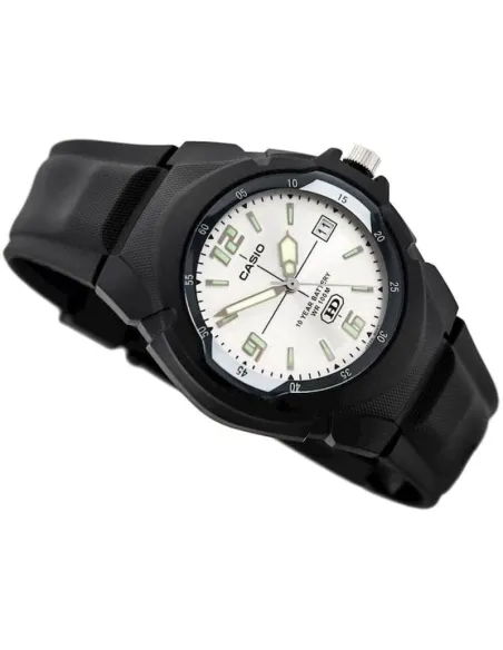 Reloj deportivo clásico hombre Casio MW-600F-1A dial negro correa resina 10 años batería