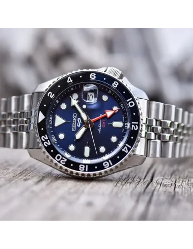 copy of Reloj automático buceo hombre Seiko 5 Sports GMT SSK005K1 dial naranja 42.5mm Hardlex con lupa