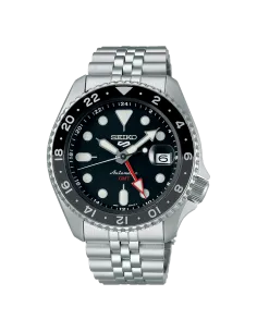 copy of Reloj automático buceo hombre Seiko 5 Sports GMT SSK005K1 dial naranja 42.5mm Hardlex con lupa