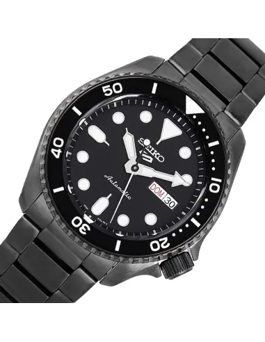 Reloj automático buceo hombre Seiko 5 Sports SRPD65K1 PVD baño de iones  dial negro 42.5mm