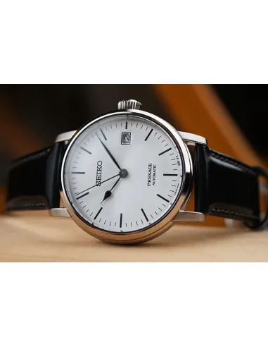 Reloj automático hombre Seiko Presage Riki Watanabe SPB113J1 Automatic White Enamel  Japan Made 100M 39.9mm
