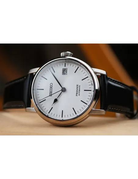 Reloj automático hombre Seiko Presage Riki Watanabe SPB113J1 Automatic White Enamel  Japan Made 100M 39.9mm