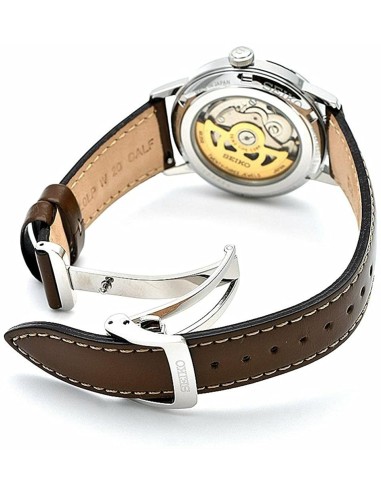 Reloj automático hombre Seiko Presage SRPE45J1 Cocktail Green Mojito 38.5mm dial verde correa de cuero 50m WR