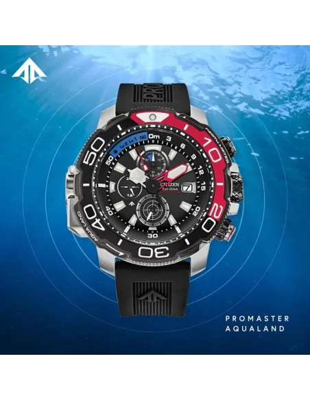 Reloj de buceo certificado hombre Citizen Promaster Aqualand BJ2167-03E 50.4mm Medición de Profundidad