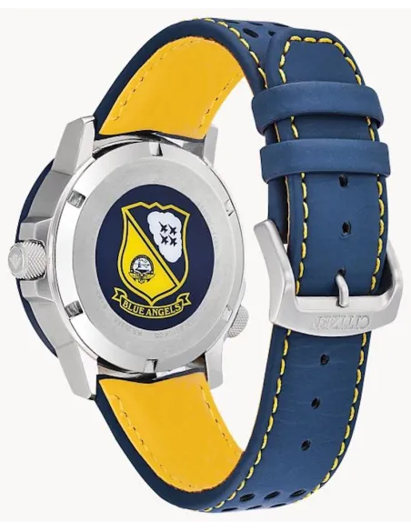 Reloj Aviador hombre Citizen Promaster Nighthawk Blue Angels BJ7007-02L dial azul 42mm correa de cuero 200m