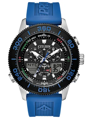 Reloj deportivo hombre CITIZEN Promaster Sailhawk JR4068-01E Alarma Hora Mundial 44mm Yatch Racing Timer 200m