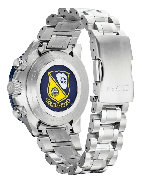 Reloj Aviador Radiocontrol Citizen Skyhawk Blue Angels A-T JY8078-52L 45MM Cristal de zafiro Alarma Hora Mundial