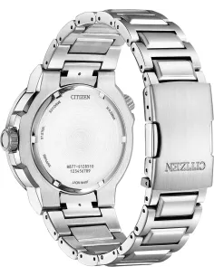 Reloj aviador hombre Citizen Endeavor BJ7140-53A dial plata 44mm Cristal de Zafiro 200m 2