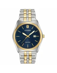 Reloj hombre Citizen Ecodrive Corso BM7334-58L 40mm dial azul correa de acero 100m WR movimiento Ecodrive