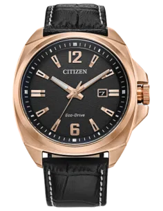 Reloj hombre Citizen Ecodrive ENDICOTT AW1723-02E 42mm dial negro Cristal de zafiro 100m WR correa de cuero