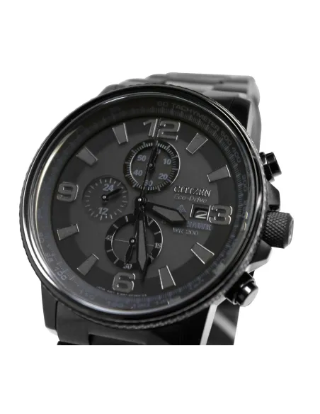 Reloj Aviador hombre Citizen Nighthawk Chrono Blackout-Eco-Drive CA0295-58E-Black PVD-Solid