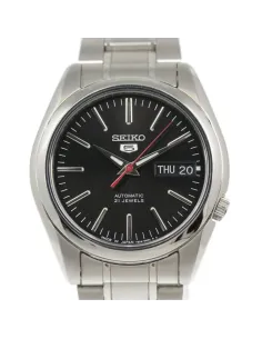 Reloj automático hombre Seiko 5 Classic SNKL45J1 MADE IN JAPAN 37mm dial negro correa de acero 2