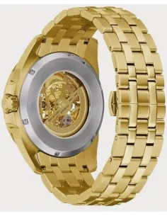 Reloj automático hombre Bulova Sutton 97A162 42mm Cristal de Zafiro PVD Dorado correa de acero 100m WR 2