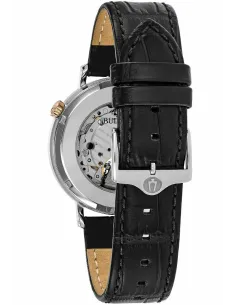 Reloj automático hombre Bulova Aerojet 98A187 41mm esfera gris correa de cuero 30m WR 2